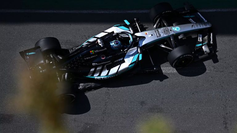 Russell holds off Antonelli to complete Azerbaijan GP practice sweep