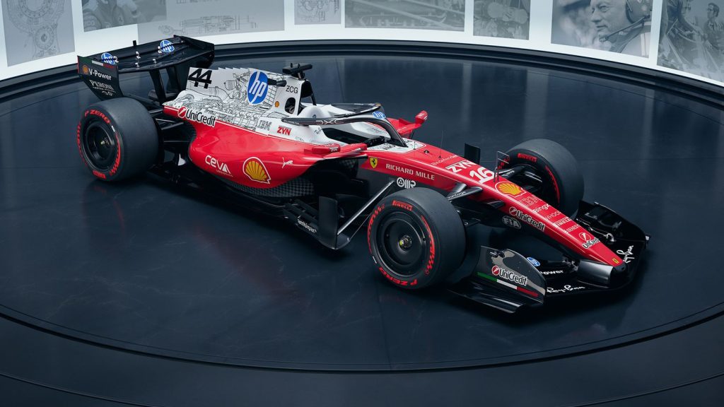 Ferrari lança pintura especial com rascunhos de carro da F1 no GP dos EUA