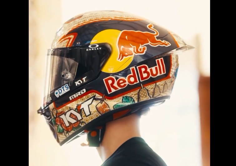 Moreira se inspira na cultura local e apresenta capacete especial para o GP da Indonésia