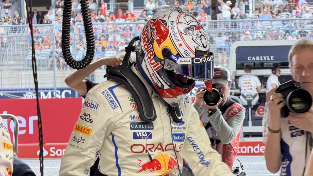 Max Verstappen driving the Red Bull in Austin