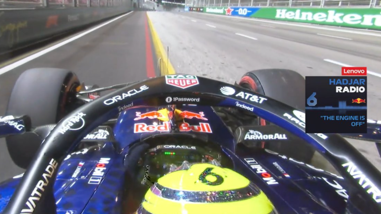 Hadjar loses gears after engine scare and finishes dead last in Singapore qualifying