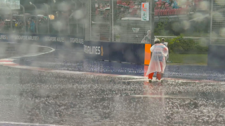 Singapore F1 sprint delayed by heavy rain as FIA sets new start procedure