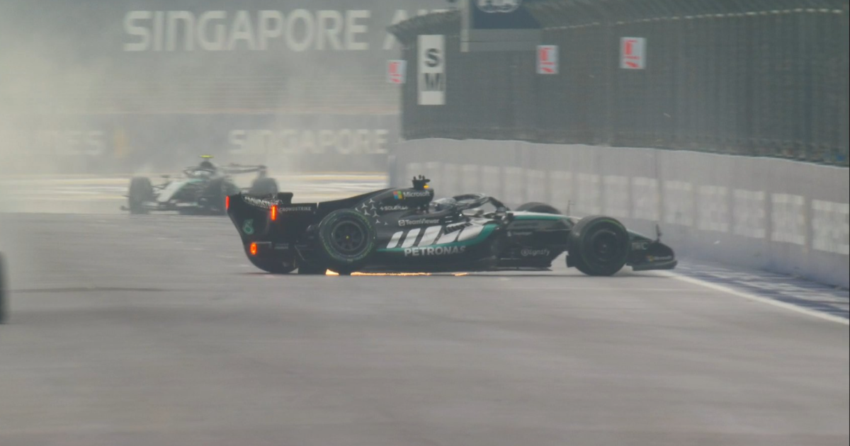 Russell roda na chuva e acerta muro da reta principal na sprint da F1 em Singapura | Grande Prêmio