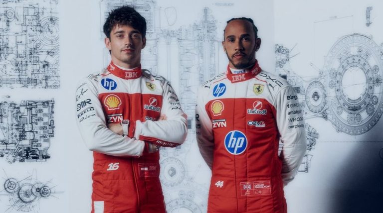 Ferrari unveils striking Hamilton and Leclerc Austin suits and teases special F1 livery